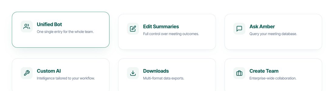 Amber Notes features: Unified Bot, Edit Summaries, Ask Amber