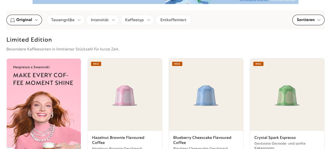 Nespresso shop: Original capsules